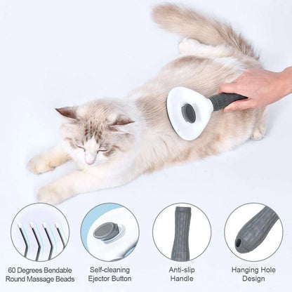 Self Cleaning Slicker Brush for Dogs and Cats  Pet Grooming Tool Removes Undercoat Shedding Mats and Hair