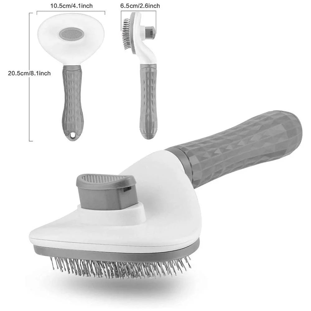Self Cleaning Slicker Brush for Dogs and Cats  Pet Grooming Tool Removes Undercoat Shedding Mats and Hair