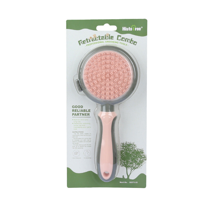 Pet Hair Removal Comb Cat Brush Self Cleaning Slicker Brush Hair Removal Double-Sided Massage