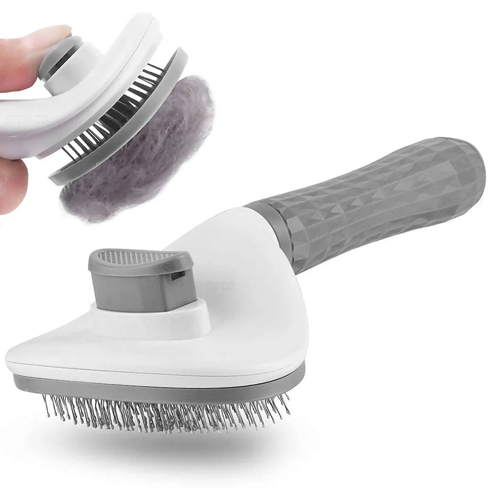 Self Cleaning Slicker Brush for Dogs and Cats  Pet Grooming Tool Removes Undercoat Shedding Mats and Hair