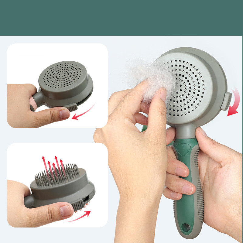 Pet Hair Removal Comb Cat Brush Self Cleaning Slicker Brush Hair Removal Double-Sided Massage
