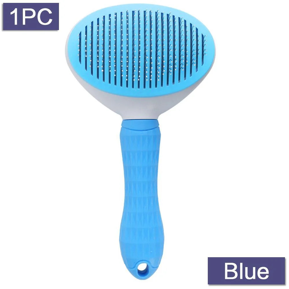 Self Cleaning Slicker Brush for Dogs and Cats  Pet Grooming Tool Removes Undercoat Shedding Mats and Hair