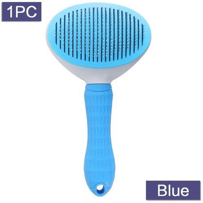 Self Cleaning Slicker Brush for Dogs and Cats  Pet Grooming Tool Removes Undercoat Shedding Mats and Hair