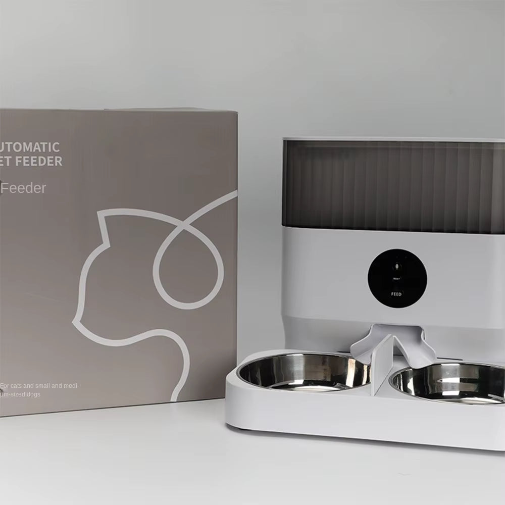 Smart Automatic Pet Feeder for Cats Small/Medium Dogs 6L Capacity Wifi APP Remote Control Timed Portion Feeding Voice Recording