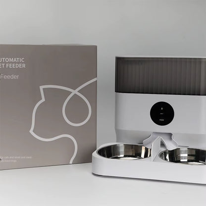 Smart Automatic Pet Feeder for Cats Small/Medium Dogs 6L Capacity Wifi APP Remote Control Timed Portion Feeding Voice Recording