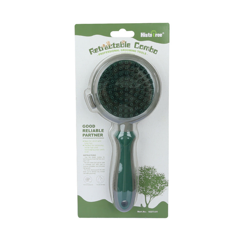 Pet Hair Removal Comb Cat Brush Self Cleaning Slicker Brush Hair Removal Double-Sided Massage